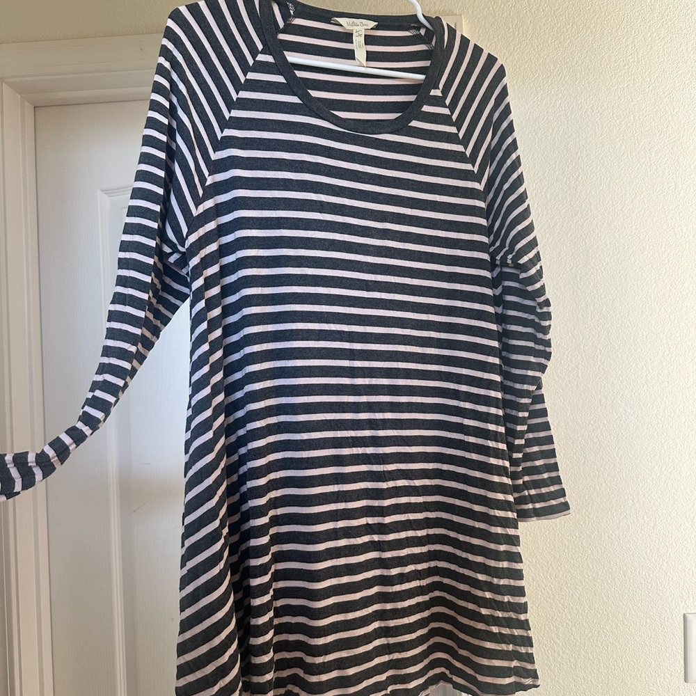 Matilda Jane Pink and Black Striped Top